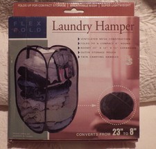 Laundry Hamper Flex Fold Converts From 23" to 8" Mesh Construction New NIB Laundry Basket price