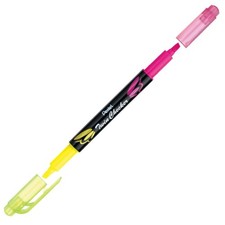 Pentel SLW8-GP Twin Checker Highlighter Pen 2 Tips Yellow/Pink Highlighter stylo price