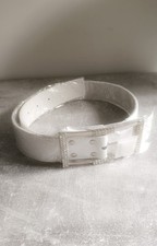 Ceinture Blanche Femme 90cm Boucle Strass Brillants Effet Crocodile Chic Neuf Ceinture femme price
