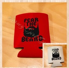 Fear The Beard Funny Humor Beer Koozie Can Cooler Father Dad Summer Bbq Soda Coolers price