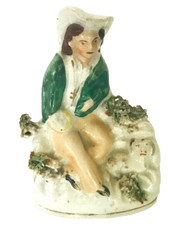 sujet faïence fine anglaise représentant jeune berger au repos  . XX siècle. Armchair et Bergere price