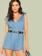 salopette combinaison combi short jean bleu jean M 38 40 NEUF Combinaison et Dungarees femme price