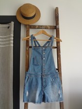 36 SALOPETTE SHORT JEANS COMBINAISON BAS PANTACOURT SHORT BERMUDA COURT SEXY PAN Combinaison et Dungarees femme price