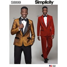 Simplicity 8899 HOMME Smoking Style Suit Couture Motif Tailles 34-42 & 44-52 Suit homme price