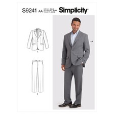 Simplicity 9241 HOMME Ajusté Suit Couture Motif Tailles 34-42 & 44-52 Suit homme price