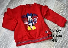 DISNEY 18 MOIS Fille: SWEAT SHIRT MINNIE ROUGE Sweat-shirt fille price