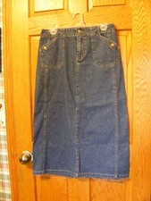 Womens White Stag denim skirt, size 8 Petite Jean / Denim Skirt price