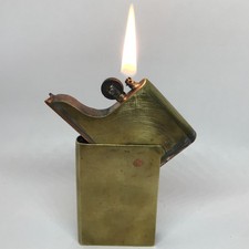 Briquet ancien essence livre poilu vers 1915 - ORIGINAL - vintage lighter Lighter price