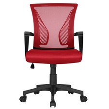 Fauteuil Chaise de Bureau Ergonomique Ordinateur Roulettes Pivotante Tissu Rouge Bureau Work chaise price