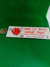 Autocollant SINK YOUR TEETH into AUSSIE FRUIT!  (nifty Neville NECTARINE) Sink price