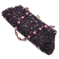 Sac À Main Sac De Soirée Clutch Portefeuille Broderie De Perles Violet Clutch sac price
