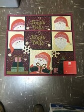 Lot Of 2 Jingle Bells Santa Christmas Rugs 18.5x27” Essential Home Kmart Salle de bain Rug price