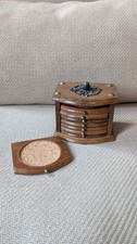 Rustic Coaster Storage Box Cork Vintage Mini Cabinet Style Table Organizer Coaster price