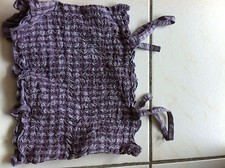 Top/débardeur à bretelles smocké Enfant Fille écossais violet/mauve 4ans/102cm Débardeur Top fille price
