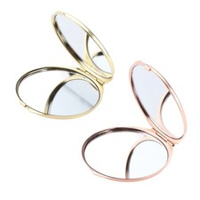 Miroir De Maquillage Pliable Portable Double Face Argent Rose Doré 70Mm Maquillage miroir price