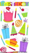 Anniversaire Fête Sticko Autocollants Paillettes - Gâteaux Cadeaux Bougies Anniversaire & fête price