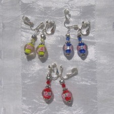 Boucles d'oreilles clips argentées Swarovski BOUQUET JAUNE ROUGE BLEU Swarovski boucles d'oreilles price