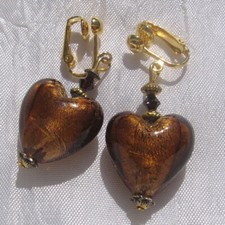 CLIPS BOUCLES D'OREILLES DORÉES MARRON SWAROVSKI "DOUX POISON" SANS NICKEL Swarovski boucles d'oreilles price