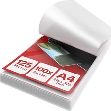 ACROPAQ Feuille plastifieuse A4 Pack de 100 pochettes de plastification, 2x125 Lamination System price