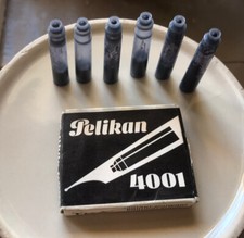 ANCIENNE/VINTAGE BOÎTE 6 CARTOUCHES ENCRE NOIRE PELIKAN 4001 / BOXES CARTRIDGES Cartridges price