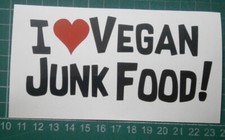 J'adore la malbouffe végétalienne ! autocollant sticker pour ordinateur portable tablette voiture fourgon fenêtre frigo Fridge Sticker price