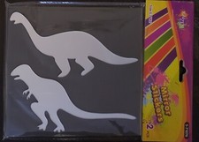 Lot of 3 NEW 6pc Dinosaur Mirror 5" Stickers Acrylic Wall Decals TRex & Sauropod Fridge Sticker price