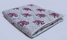 Indien Rose Éléphant Main Bloc Imprimé Bébé Couette Coton Rempli Couvre-Lit Lit bébéspread ensemble price