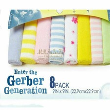8x Baby Wash Cloths Towels Toddler Wipes Flannels Feeding Bath Cleaning Nappy Bébé Wipes price