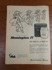 PUBLICITE PRESSE ANCIENNE VINTAGE ADVERTISING / RASOIR REMINGTON IV SHAVERS Shavers price