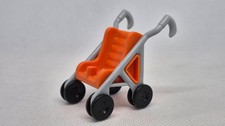 PLAYMOBIL POUSSETTE ORANGE ET GRISE POUR BEBE PUERICULTURE... Accessoire pour poussette-landau bébé price