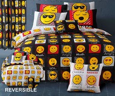 Ensemble de couette Emoticon Expressions noir et blanc rideaux prêts à l'emploi simple double roi Textile de chambre & ensemble trousseau price