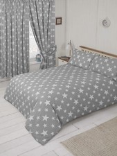 SET HOUSSE DE COUETTE JUNIOR ÉTOILES GRIS BLANC ENSEMBLE DE LITERIE FUNKY POLYCOTON LUXE Textile de chambre & ensemble trousseau price