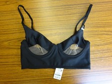 Soutien gorge à armatures bustier microfibre noir tulle chair UNDIZ 85 B Neuf Bustier price