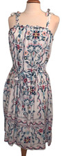 robe bustier blanc motif floral multicolore bretelles réglables à nouer 38 ou 40 Bustier price