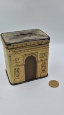 Ancienne boîte publicitaire La Pierrette bonbons Paris Arc de Triomphe tirelire Tirelire price