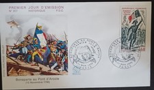 Vintage French envelope premier jour. 1972. Napolean.Bonapart au Pont D'Arcole. Envelope price