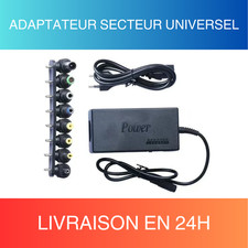 CHARGEUR ALIMENTATION ADAPT UNIVERSEL ORDINATEUR PC PORTABLE 96W 12V24V 8 EMBOUT Alimentation price