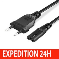 Câble Cordon d'alimentation 2 pin 2 broches vers C7 pour TV, PC, PS, Xbox Alimentation price