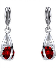 Nouveauté : Boucles d'Oreilles Argent "Rubis en Cage" – Envoi de France immédiat Argent boucles d'oreilles price