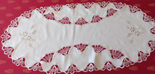 Chemin de table ancien, broderies, dentelle aux fuseaux (N°47) Chemin de table price