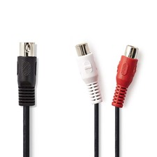 Câble audio DIN mâle DIN 5 broches - 2x RCA femelle 0,2 m noir Câble RCA price
