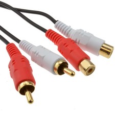 3M Double Phono 2 Rca Audio Haut Parleur Extension Câble Mâle à Femelle Rouge/ Câble RCA price