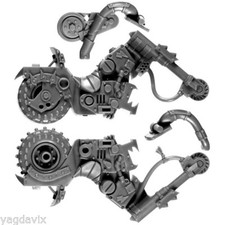 OMO05 CORPS ROUE PTE + POT + CHAINE MOTO ORK WARBIKE WARHAMMER 40000 BITZ W40K Corps chaîne price