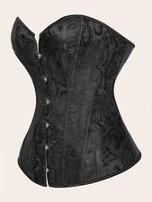 Corset noir  avec crochets , sculptante  avec motifs floraux Corset femme price