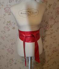 Superbe ceinture femme effet corset simili cuir rouge taille unique Corset femme price