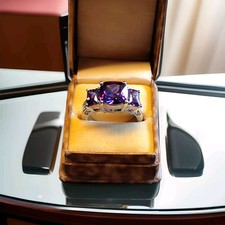 Bague Verroterie - pierre violette - Style Swarovski Swarovski bague price