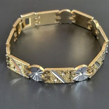 Bracelet Gourmette Femme en Métal Doré Taille Diamant Vintage Bracelet en diamant price