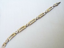 Bracelet en Métal Argenté de Qualité Style Gourmette 6 Pierres imitation Diamant Bracelet en diamant price