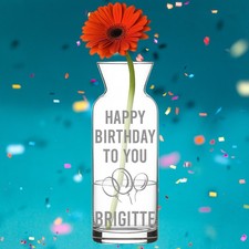 Vase À Fleurs En Verre Avec Gravure Pour Anniversaire Vase price