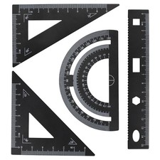 4 Pièces Règle Equerre Rapporteur Ensemble de Règles Géométrie Kit avec Règle... Ensemble équerre price
